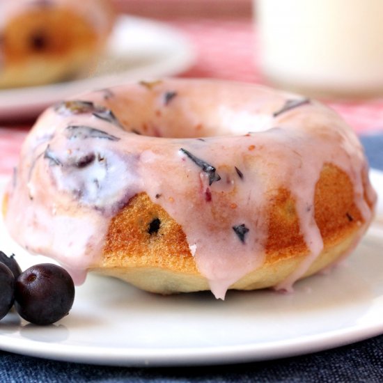 Blueberry Banana Bread Doughnuts