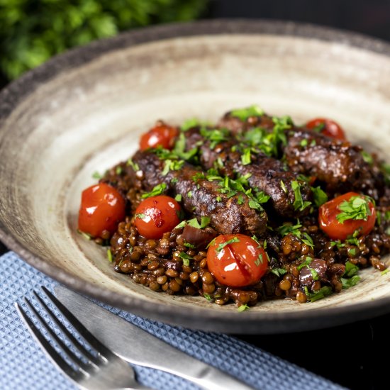 Lentil and Sausage Casserole