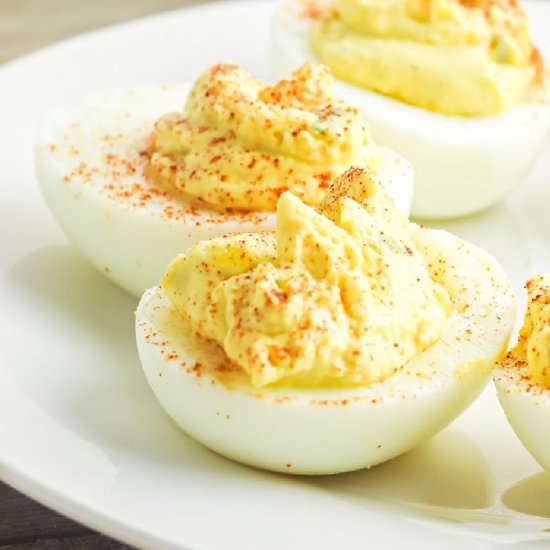 No Mayo Deviled Eggs