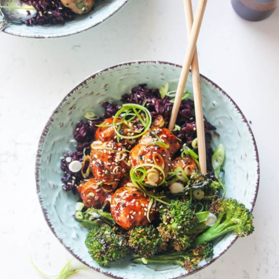 Asian Style Chicken Meatballs