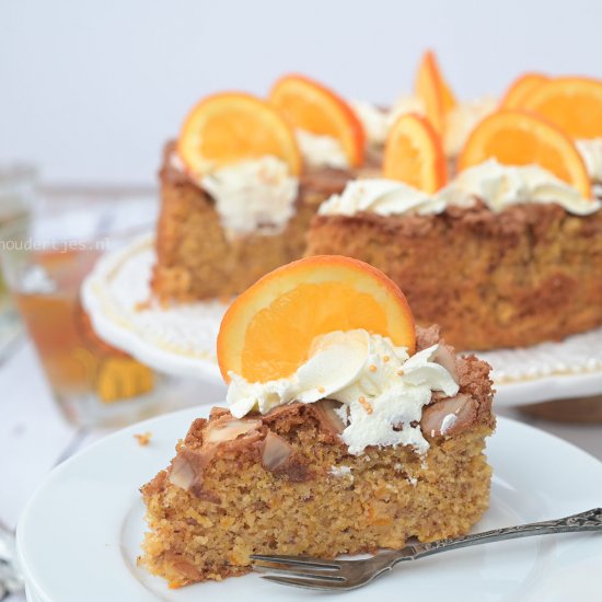 Polentacake with oranges