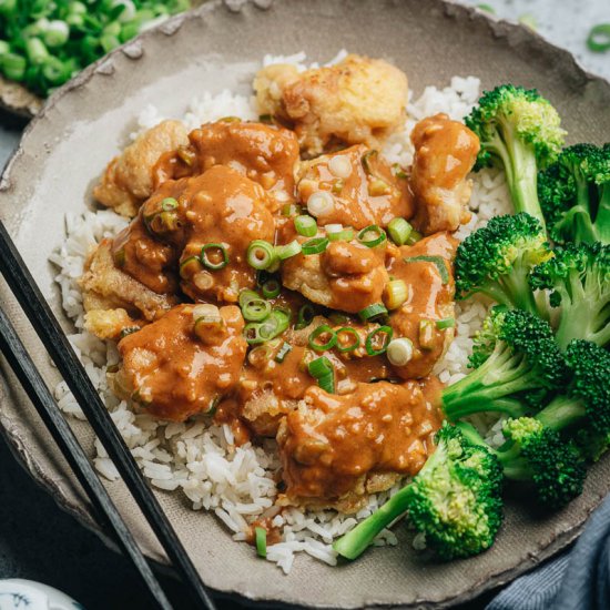 Crispy Peanut Butter Chicken