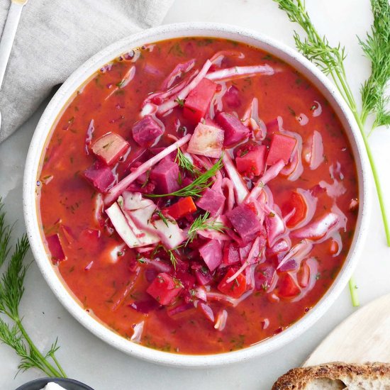 Slow Cooker Beet Borscht