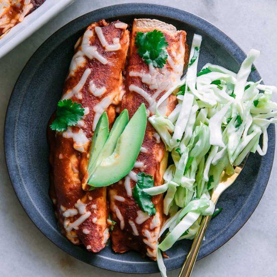 Butternut Squash & Bean Enchiladas