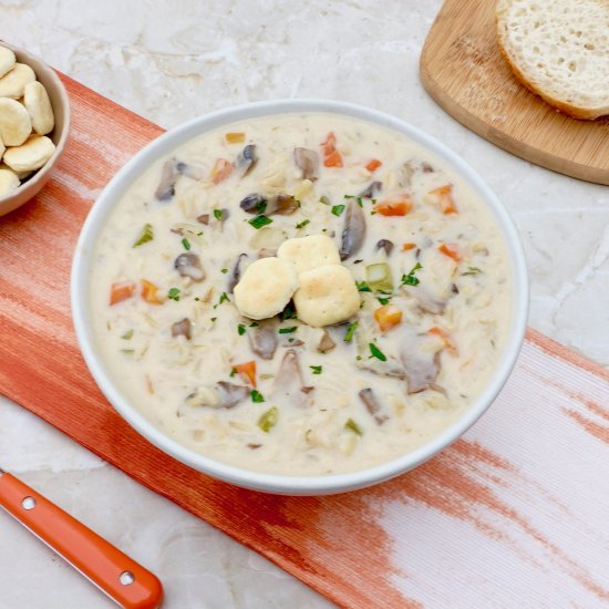 Creamy Mushroom Rice Soup