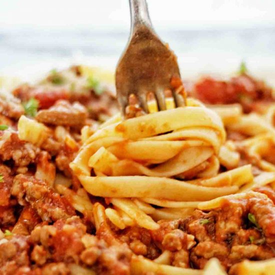 Fettuccine Bolognese