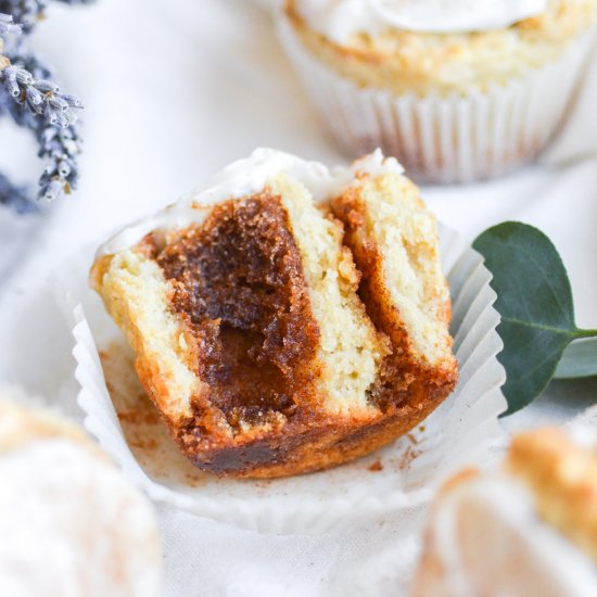 No Yeast Cinnamon Roll Muffins