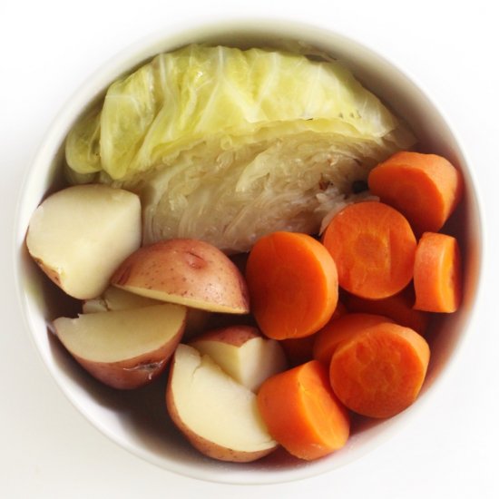 Vegan Boiled Dinner Vegetables