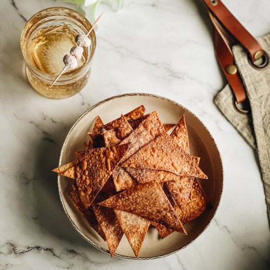 Cinnamon Sugar Wonton Chips