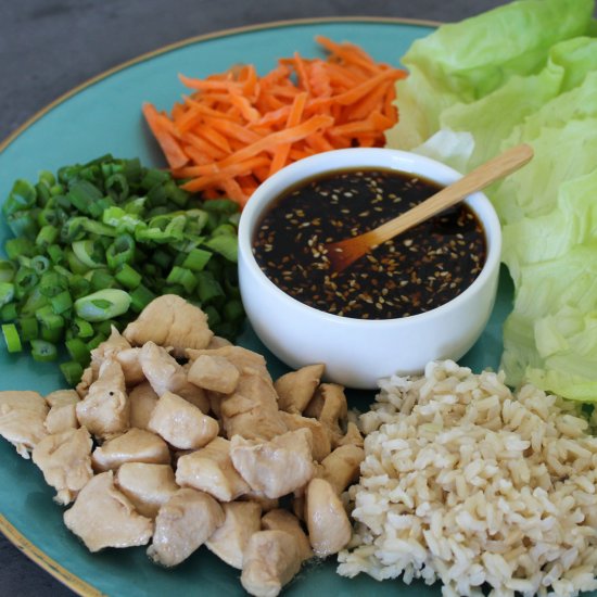 Asian Sesame Chicken Lettuce Wraps