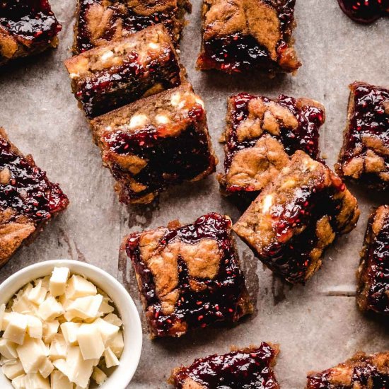 White Chocolate & Raspberry Blondie