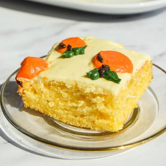 Orange sheet cake