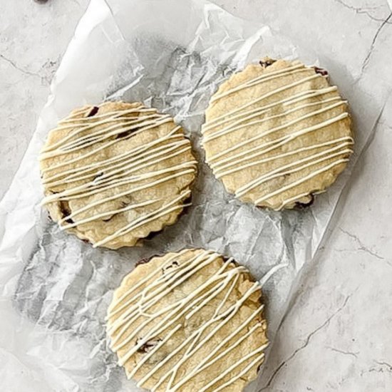 Cranberry & White Choc Shortbread