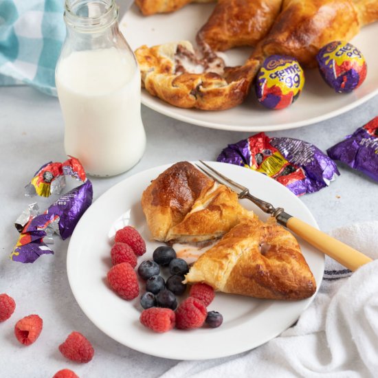 Air Fryer Creme Egg Croissants