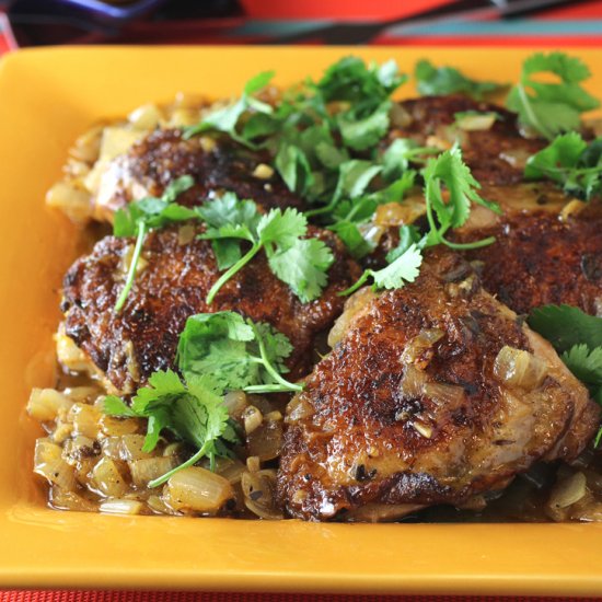 Mojo braised chicken