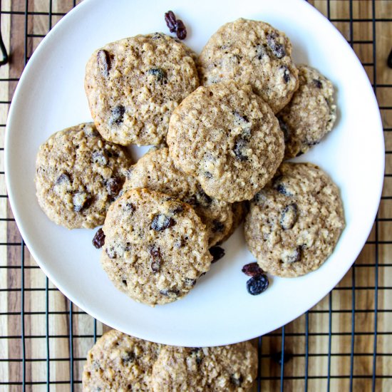 Gluten Free Oatmeal Raisin Cookies