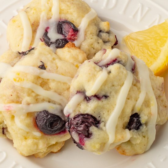 Soft Lemon Blueberry Cookies