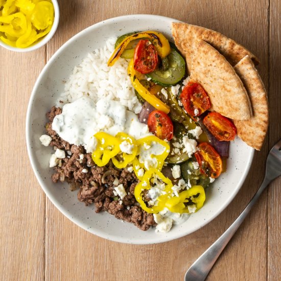 Ground Beef Gyro Bowls