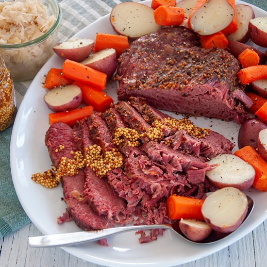 Sous Vide Corned Beef Dinner