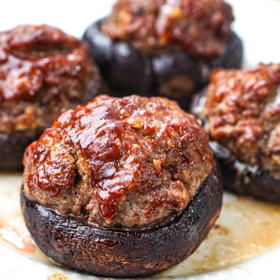 Keto Meatloaf Stuffed Portobellos