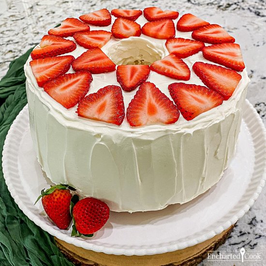 Strawberry Almond Chiffon Cake