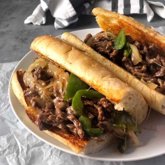 Easy Philly Cheesesteaks