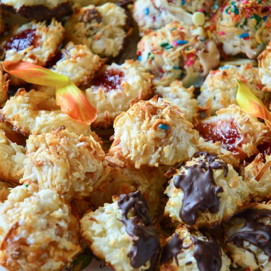 Assorted Chewy Coconut Macaroons