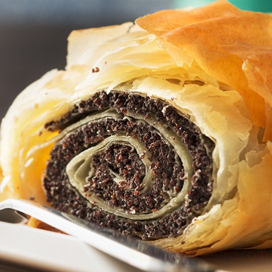 Poppy Seed Phyllo Strudel