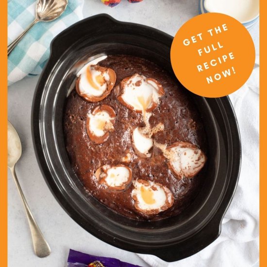 Slow Cooker Creme Egg Pudding