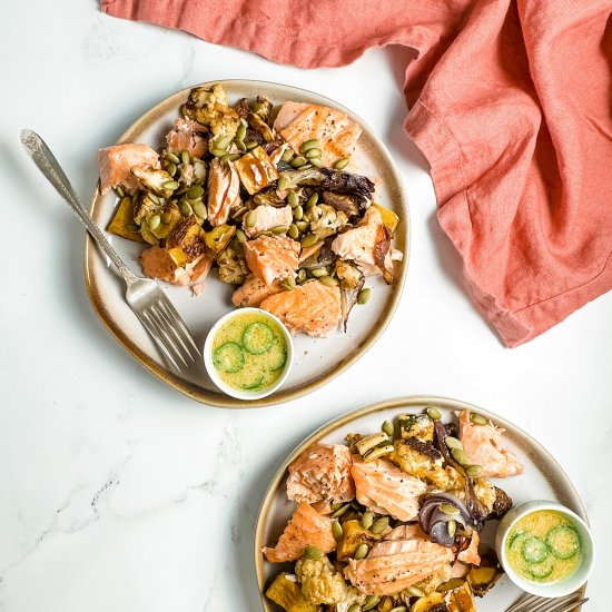 roasted salmon with citrus miso