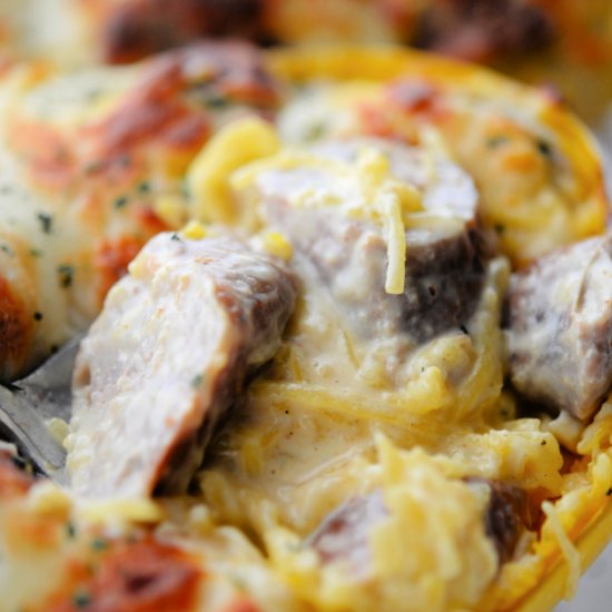 Cajun Sausage Alfredo Squash