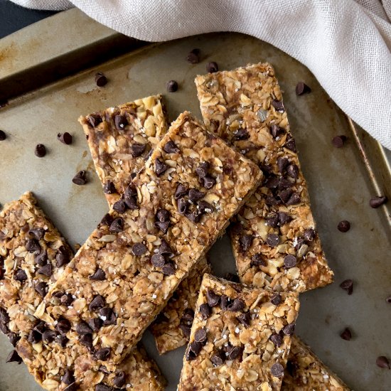 Chewy Chocolate Chip Granola Bars