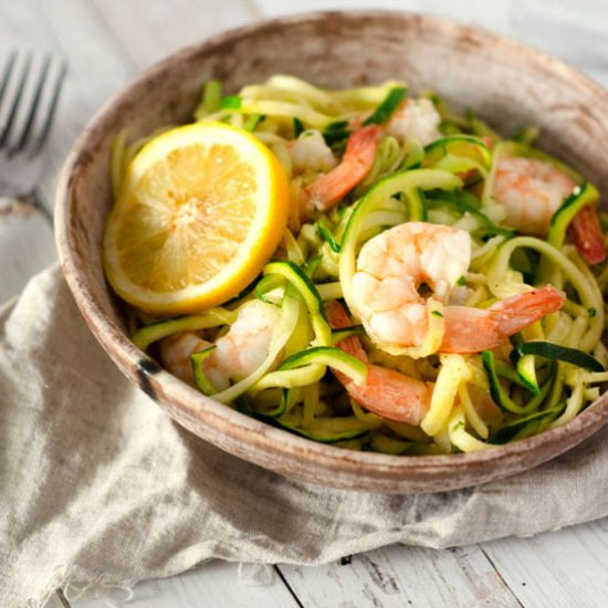 One Pan Paleo Shrimp Scampi