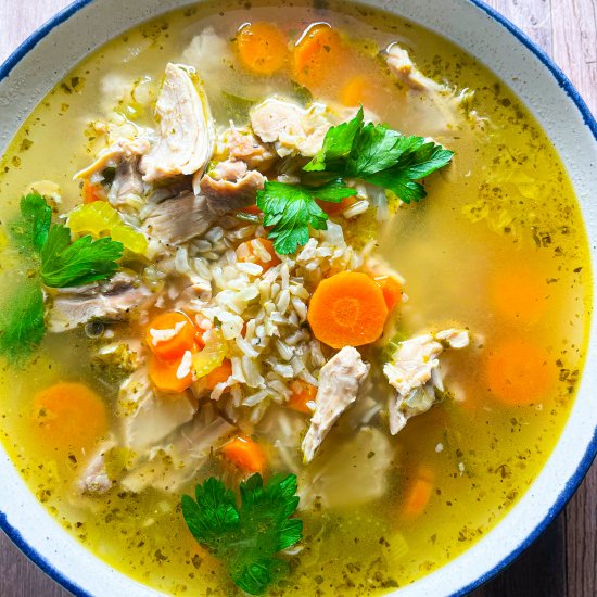 Easiest Chicken and Rice Soup