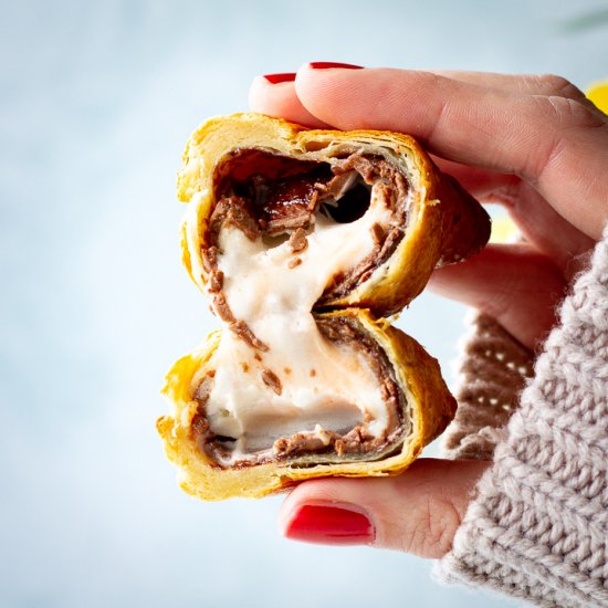 Air Fryer Creme Egg Croissants