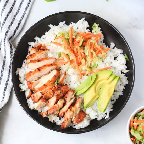 Marinated Chicken Thigh Bowls