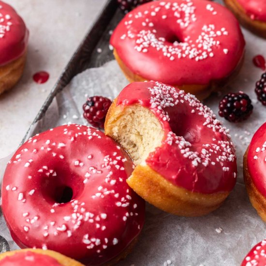 Blackberry-Glazed Doughnut Rings