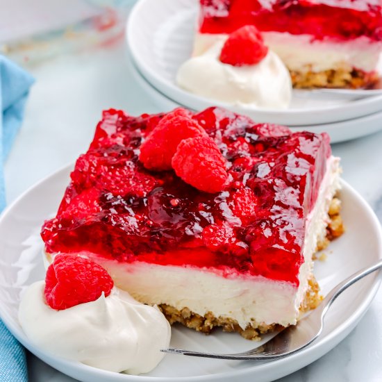 Raspberry Pretzel Salad