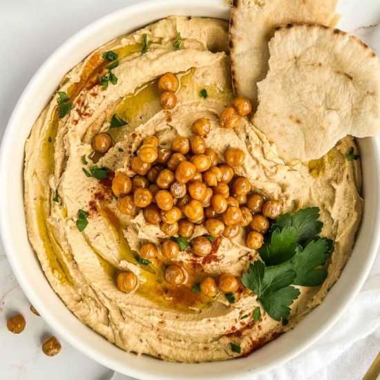 Creamy Hummus Without Garlic