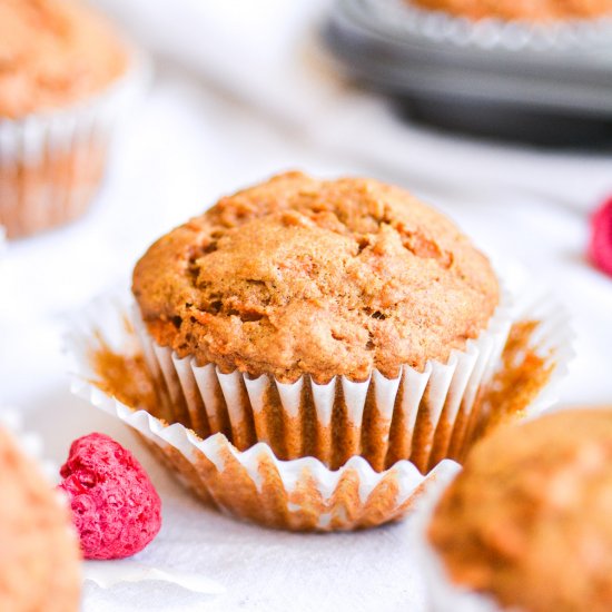 Vegan Whole Wheat Carrot Muffins