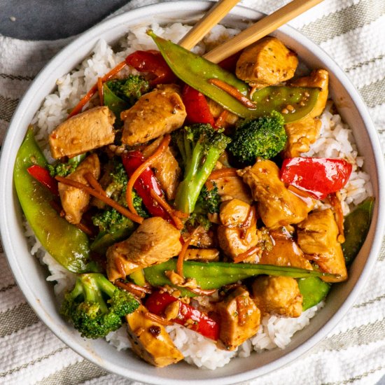 Honey Garlic Chicken Stir Fry