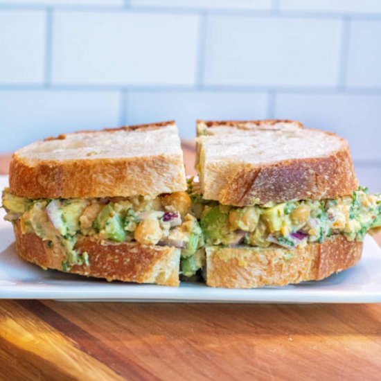 Avocado Chickpea “Tuna” Salad