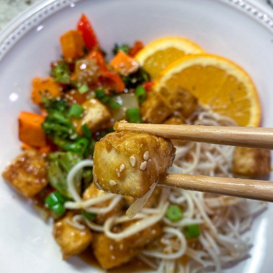 Easy Baked Orange Tofu