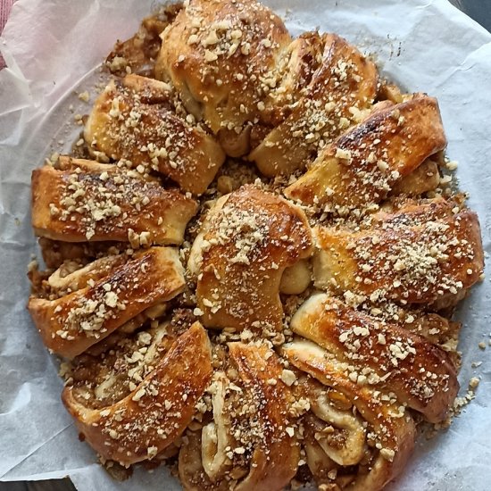 Marmelade & apple pull-apart bread