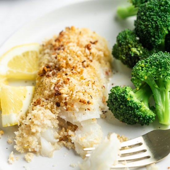 Crispy Parmesan Panko Cod