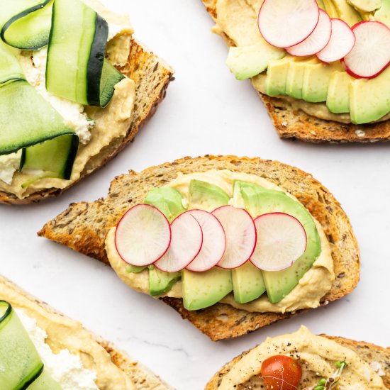 37 Hummus Toast Topping Ideas