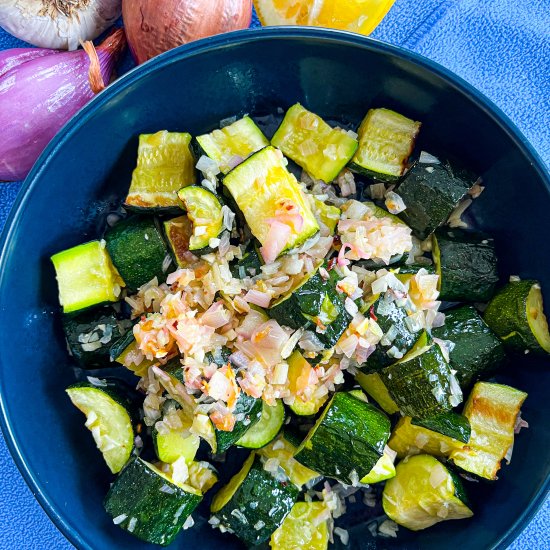 Zucchini With Lemon & Garlic