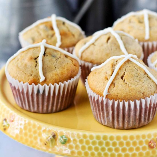 Hot Cross Bun Muffins