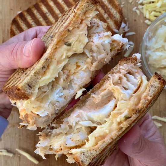 Wild Cod Fish Reuben Sandwich