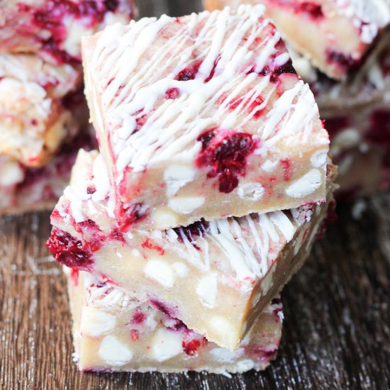 White Chocolate Raspberry Blondies